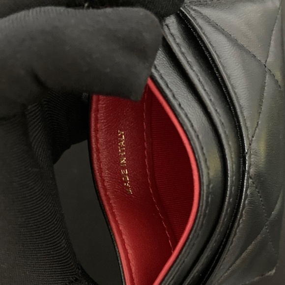 CHANEL Quilted Black Card Holder with Gold Emblem - Picture 2 of 6